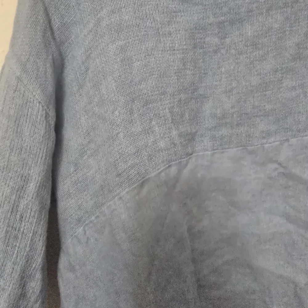 Oversize Light Blue Linen Blend Long Sleeve Tunic Top